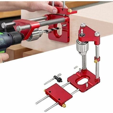 Localisateur de perceuse à bois – Gabarit de perçage ajustable – Capacité jusqu'à 2' – Pour bois dur et teck – Alignement précis (1/5)