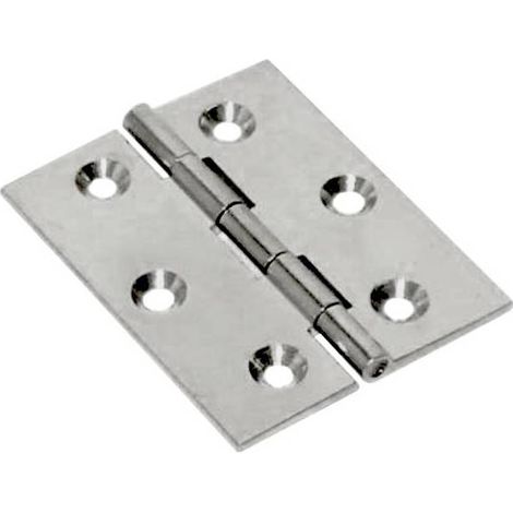 6 x BL CERNIERA FRESATA PIANA NICHEL SAT 40X35 MM 2 PZ