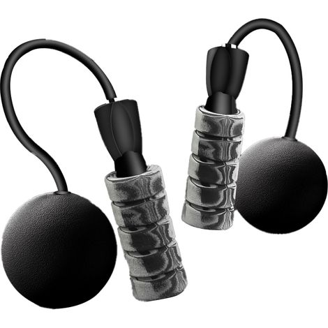 Corde à Sauter Sans Cordon - Poignées Antidérapantes en Mousse Mémoire - Boules EVA avec Système à Roulements - Pour Intérieur Extérieur - 1 Pièce (1/5)
