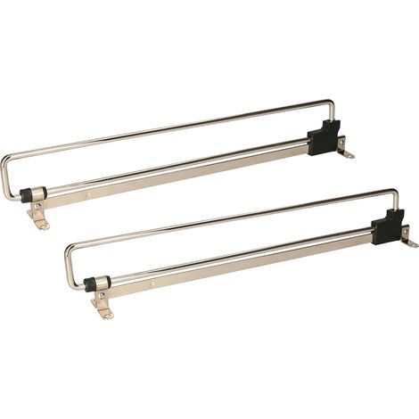 KOTARBAU® Lot de 2 tringles à vêtements extensibles 350 mm pour armoire