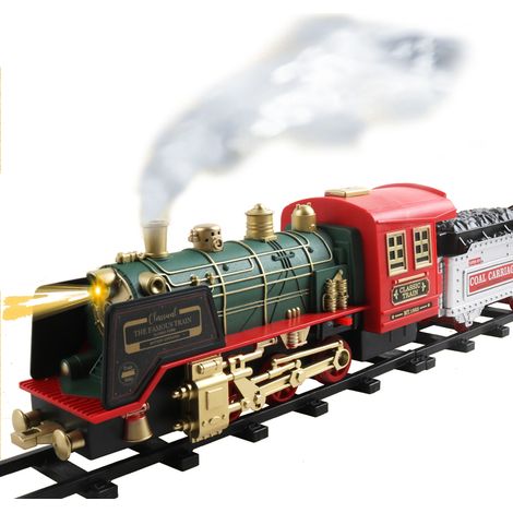 Ensemble de Train de noël, télécommande Rechargeable avec lumière fumigène et musique pour la maison (1/5)