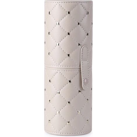 Étui à pinceaux de maquillage vide en cuir PU de 23 cm, rangement pour pinceaux et lunettes, trousse de voyage pour cosmétiques et outils de maquillage00221