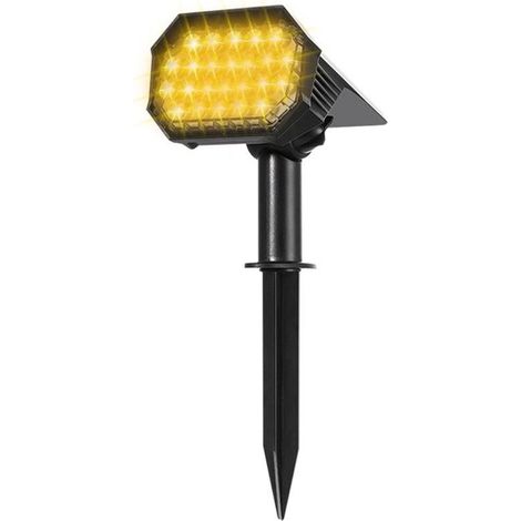 Spots solaires d'extérieur étanches pour jardin et aménagement paysager - Blanc chaud (1/5)