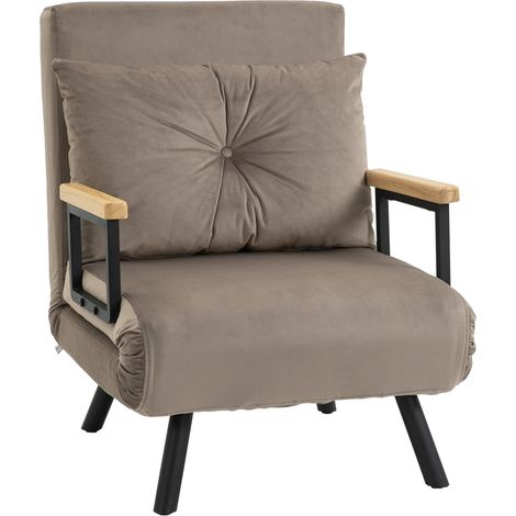 Fauteuil design convertible BENKO gris (1/5)