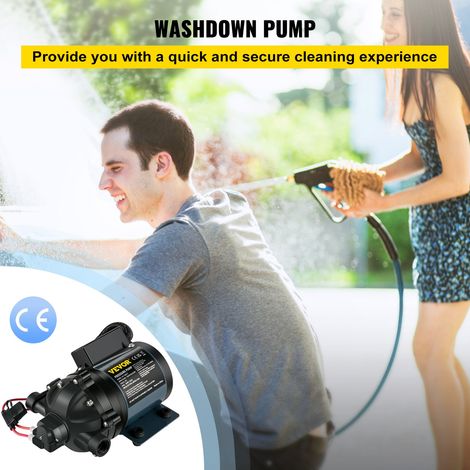 Pompe à Eau 12 V CC Pompe Lavage de Voiture Auto-Amorçante 240 W Haute Pression 4,1 bar 31,8 L/min Hauteur de Levage 3 m avec 2 Fil… (1/5)