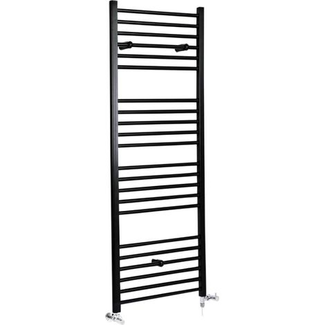 Hudson Reed Nox - Sèche-Serviettes Design Mixte Moderne Plat - Noir - 160 cm x 40 cm (1/5)