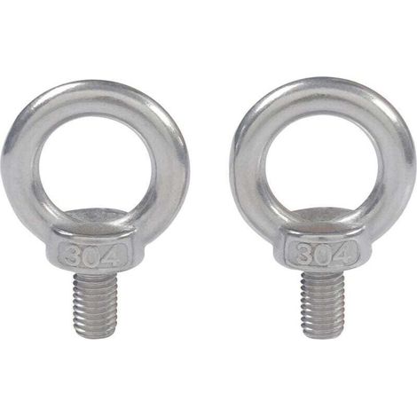 M5X10 304 En Acier Inoxydable Filetage Mâle Anneau De Levage À Oeil Boulon À Oeil Boulon À Oeil Vis Machines Épaule 10 PCS. (1/4)