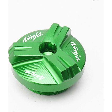 Convient aux Kawasaki Ninja ZX10R ZX6R ZX14R NINJA250, cache-vis d'huile en alliage d'aluminium modifié (vert) (1/5)
