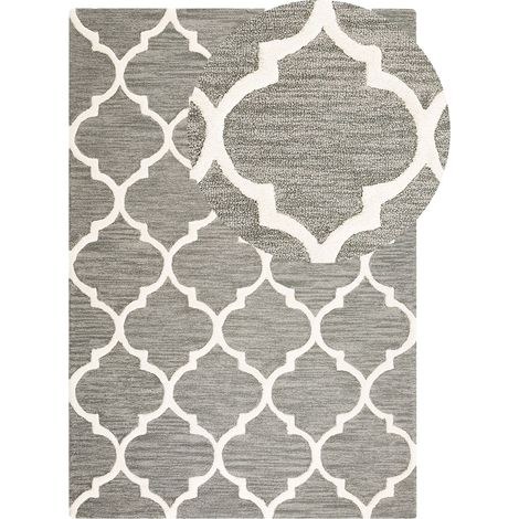 Teppich YALOVA Grau 140 x 200 cm Wolle (1/5)