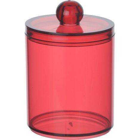 Boîte De Rangement - Bocal Transparent 10 oz Pour Cotons Tiges Cotons Boules Disques Démaquillants Dentifrice - Organisation Salle De Bain Bureau Intérieur - 1 Pièce (1/5)