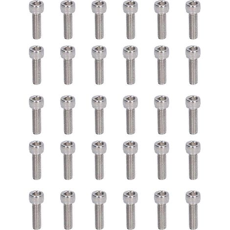 Lot de 30 vis M6 en acier inoxydable 304 A2-70 à tête hexagonale creuse, conforme à la norme DIN 912M6x20. (1/5)