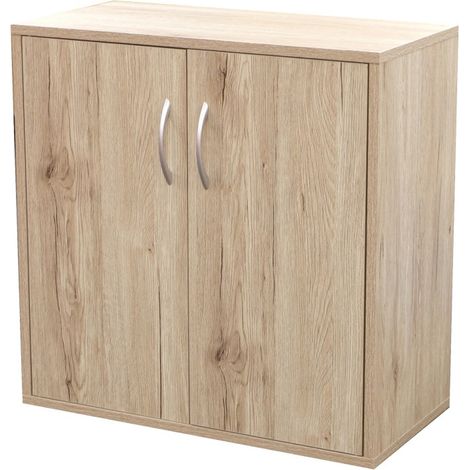 Schuhschrank mit 3 Regalböden und 2 Türen – 60x30xH60 cm, Sonoma-Eiche-Farbe – Kollektion SONORIA