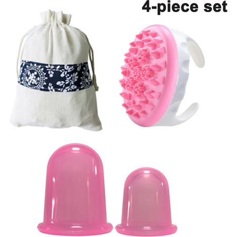 Appareil de massage par ventouses en silicone avec ventouses anti-cellulite - Ventouses à vide pour le traitement de la cellulite - Éliminateur de cellulite efficace - Kit de ventouses en silicone pou (1/5)
