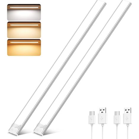 Luce per armadio, illuminazione interna a LED dimmerabile 30000K/4000K/6500K, ricaricabile tramite USB, wireless, luce LED magnetica con sensore di movimento, luce LED per armadio, scale, cucina, corr (1/4)
