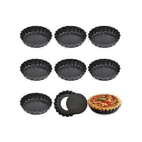 Vielseitig einsetzbare Tartelette-Backformen, 10 cm tiefe Quicheform mit herausnehmbarem Boden für perfekt geformte Leckereien (1/5)