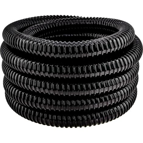 Tuyau d'aspiration en spirale en PVC de 2,5 cm - Installation et dissimulation faciles - Pour bassins, jeux d'eau, filtres à cascades et plus encore - Diamètre : 32 mm x 6,2 m (1/5)