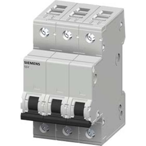 Siemens Interruptor automático 400V 10kA, 3 polos, B, 16A, T=70mm, 5SY43166