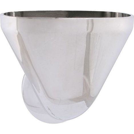JS ABLAUFTRICHTER DOPPELT         MIT ROSETTE,AG1",VERCHROMT