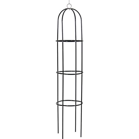 Rankhilfe Rank-Obelisk Giardino Snello Verde Metallo 4 picchetti H 191 cm (1/2)