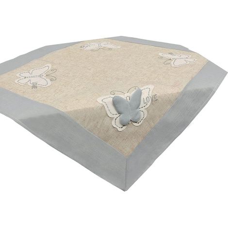 Tovaglia Cucina Runner Centrotavola Shabby Chic Farfalla 3D - 85x85 cm