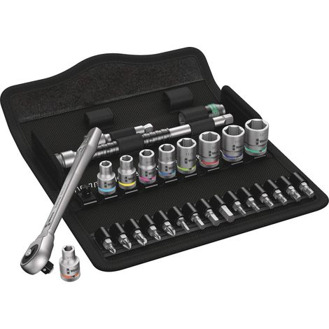 Set di bussole e inserti per avvitare 1/4" WERA 8100 SA 10 Zyklop Metal Imp 1/4" (28 pezzi) (1/4)