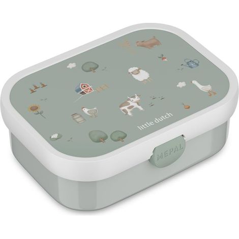 Boîte à Déjeuner Campus - Lunch Box Bento - Boite Repas avec Compartiment Bento - Fermeture à Clip - Sans BPA et Compatible au Lave-Vaisselle - 750 ml - Little Farm (1/5)