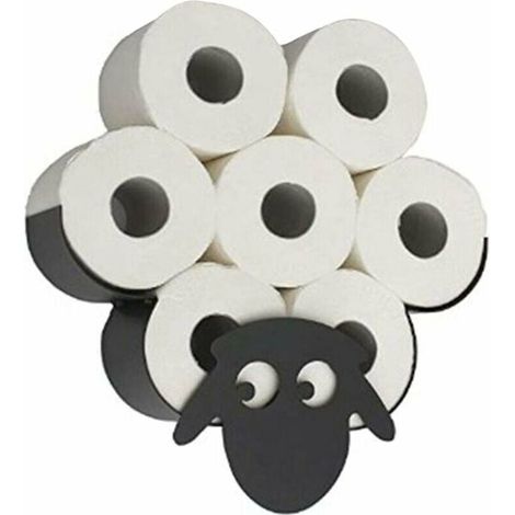 royaluxe - Porte-Rouleau de Papier Toilette Animal Porte-Papier Toilette Joli Animal Support Mural Chambre Porte-Rouleau de Toilette Cuisine Salle de Bain Accessoires mouton (1/5)