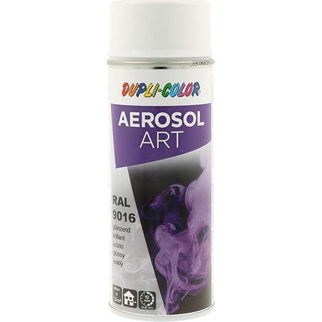 Buntlackspray AEROSOL Art verkehrsweiß glänzend RAL 9016 400ml Spraydose