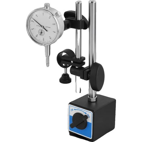 Messuhr, Messbereich 0-10mm, Genauigkeit 0,01mm, Analoganzeige, Magnetbasis-Halter, Vertikaler Stil (1/5)