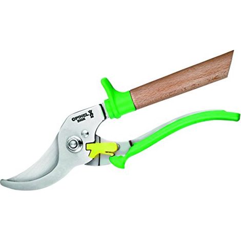 OPINEL 1628 Forbici da Potatura Prairie Sistema a 3 Posizioni Lama in Acciaio Inox Capacita' di Taglio 20 mm colore Verde (1/4)