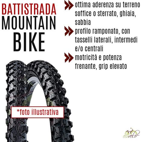 50 Copertoni MTB 26 X 1.95 (50-559) N 50 Pz. Pneumatici Tassellati 26 per Mountain Bike Ecovelo (1/3)