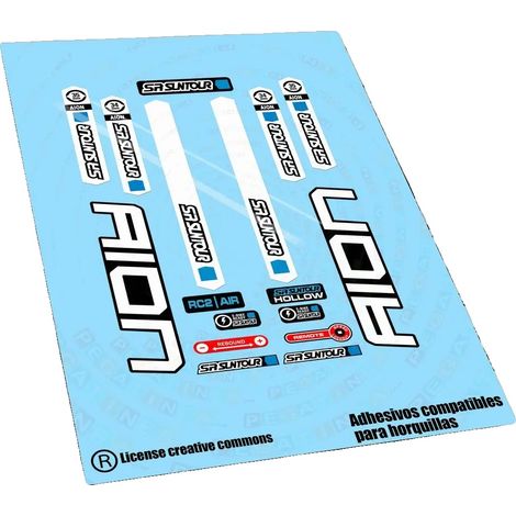 Pegatinas de vinilo de alta calidad con diseño personalizado para bicicletas, color blanco. (1/2)