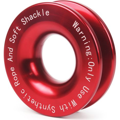 Anneaux de remorquage pour treuil, résistance à la rupture de 41 000 lb, poulie de retenue de corde, roue de remorquage pour VTT, UTV, SUV, camion et véhicule tout-terrain (1/5)