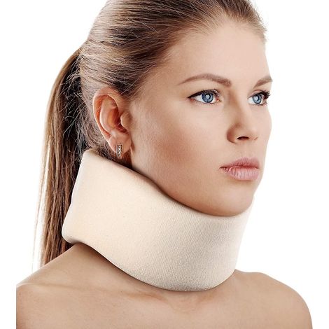 Soft Foam Neck Brace Universal Cervical Collar, Adjustable Neck Support Brace For Sleeping - Relieves Neck Pain And Spine Pressure, Neck Collar After (1/5)