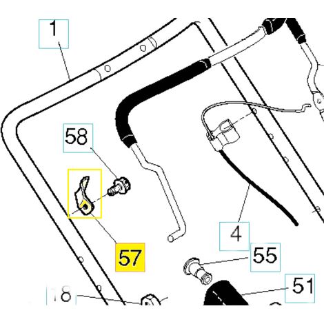 Support de poignée de tondeuse à gazon Husqvarna R145 R152 LC153