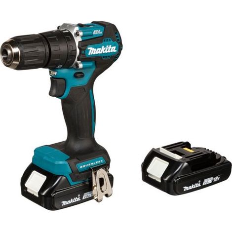 Makita Akku-Schlagbohrschrauber 18V DHP487RAJ mit 2x 2,0 Ah Akkus + Lader im MAKPAC