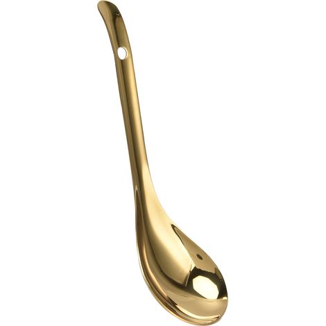 Cuillère à Riz en Acier Inoxydable 304, Louche à Soupe Épaissie Dorée pour Cuisine Ménagère (1/5)