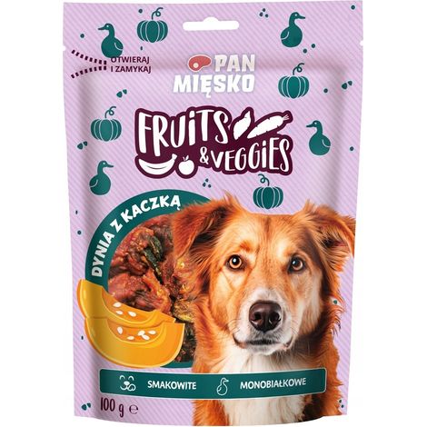 Premio para perros Mr. Meat CALABAZA con PATO 100 g Frutas y Verduras (1/2)