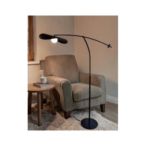 Minimalistische Designer Stehlampe Schwarz – Moderne Bodenlampe mit schlanker Form für stilvolle Räume