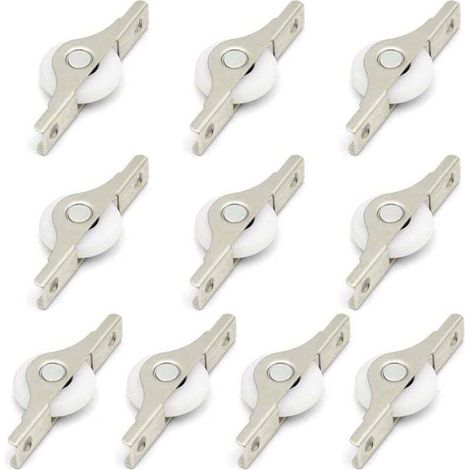 10 mini ruedas de goma blanda con placa metálica y tornillos para muebles - Crezuo (1/4)