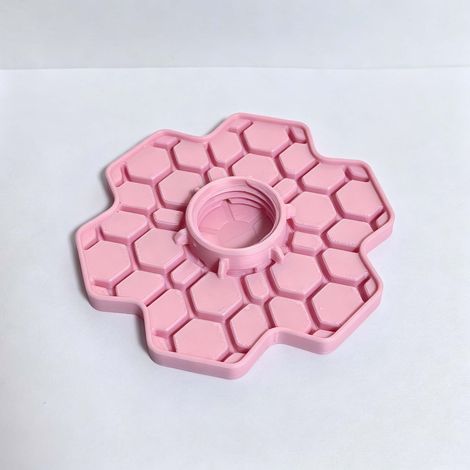 Lot de 2 abreuvoirs pour abeilles. Point d'eau sûr pour abeilles, bourdons et papillons, résistant au gel et aux UV avec structure alvéolée, jaune pour jardin et balcon (rose) (1/5)