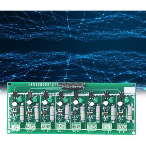 8-Kanal-Optokopplermodul 220 V AC, 220 V Optokoppler-Isolationserkennung, 220 V Spannung kompatibel mit speicherprogrammierbaren Steuerungen. (1/5)