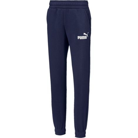 Pantaloni della tuta da ragazzo Puma ESSENTIAL LOGO FL B blu navy 85210706 r 92 (1/4)