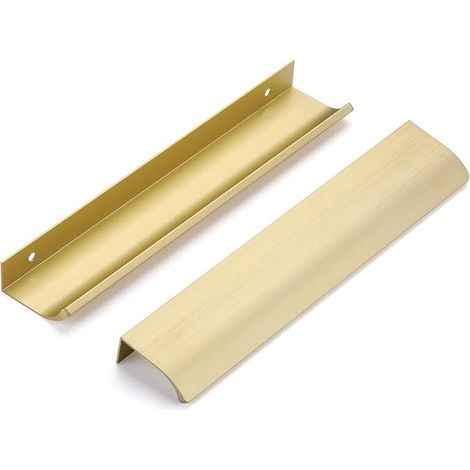 Invisible Kitchen Cabinet Handles for Cabinets Gold Centre Distance 160 mm Length 200 mm (1/5)