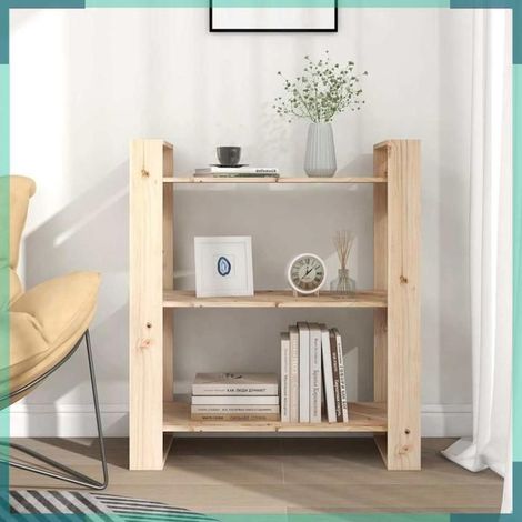 813899 Bibliothèque/Séparateur de pièce 80x35x91 cm Bois massif Pin (1/5)