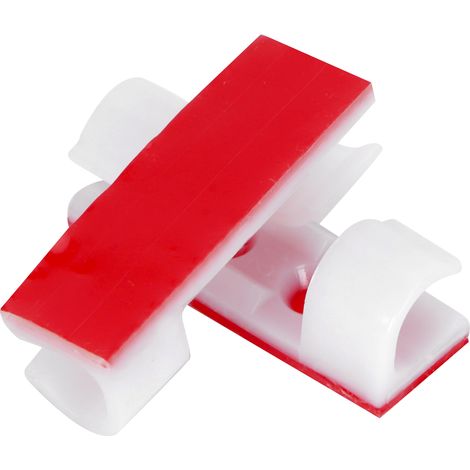Pince à fil auto-adhésive, 20 pièces, Clip de câble de ligne, fixation à boucle, organisateur de bureau (blanc) (1/5)