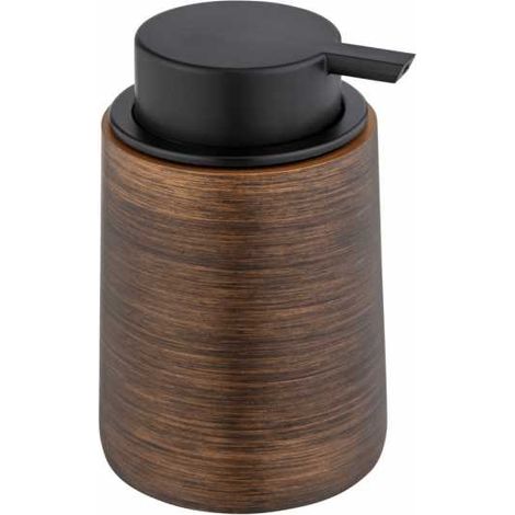 WENKO Dispenser di sapone Palena, dispenser con pompa ricaricabile, realizzato in poliresina di alta qualità con una grande testa di pompa, può contenere fino a 250 ml di sapone o detersivo per piatti (1/2)