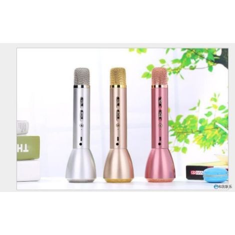 Micro sans fil avec bluetooth et haut parleur argent (1/2)
