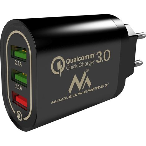 CHARGEUR MURAL USB MACLEAN ENERGY MCE-479B (1/5)
