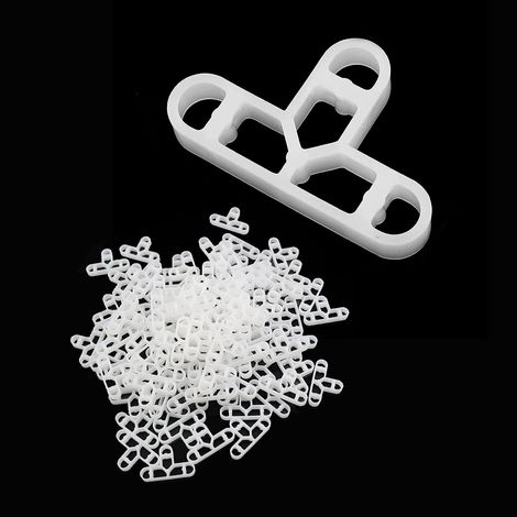 Lot de 100 Entretoises de carrelage en forme de T en plastique creux, amovible, produits de bricolage, panneaux de jardin (1/5)